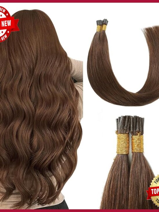 22 Inch Human Hair Extensions 50g Pre-Bonded I-Tip Salon Quality main image 6
